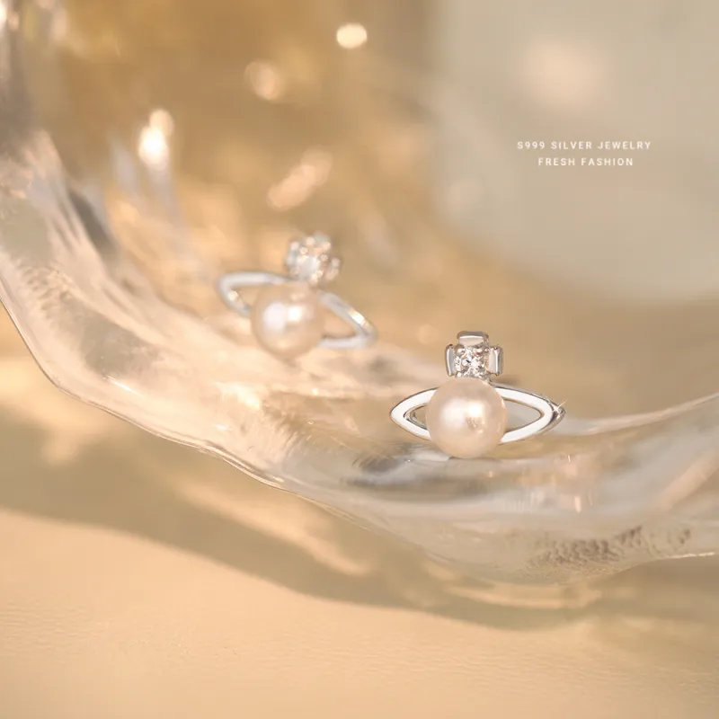 OGDAID S999 Fine Silver Stud Earrings Women's-3