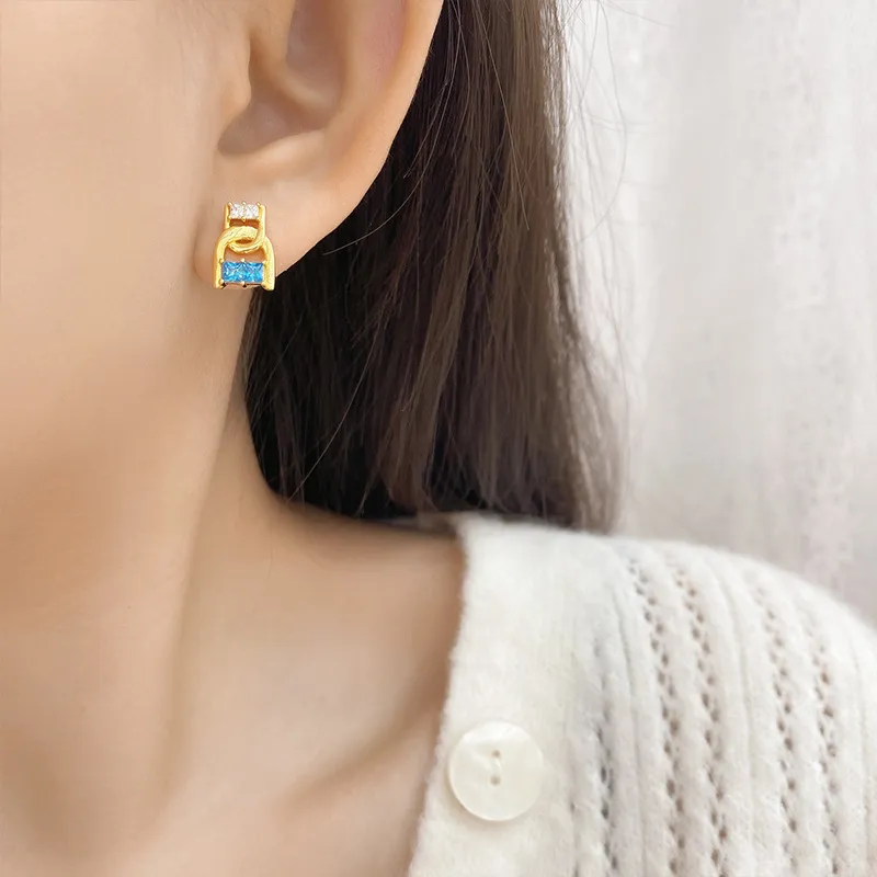 OGDAID S925 Silver Stud Earrings Women's-1