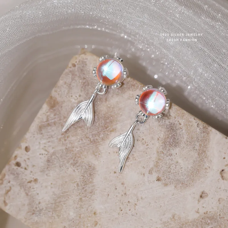OGDAID S925 Silver Stud Earrings Women's-5