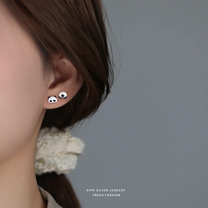 OGDAID S999 Fine Silver Stud Earrings Women's-4