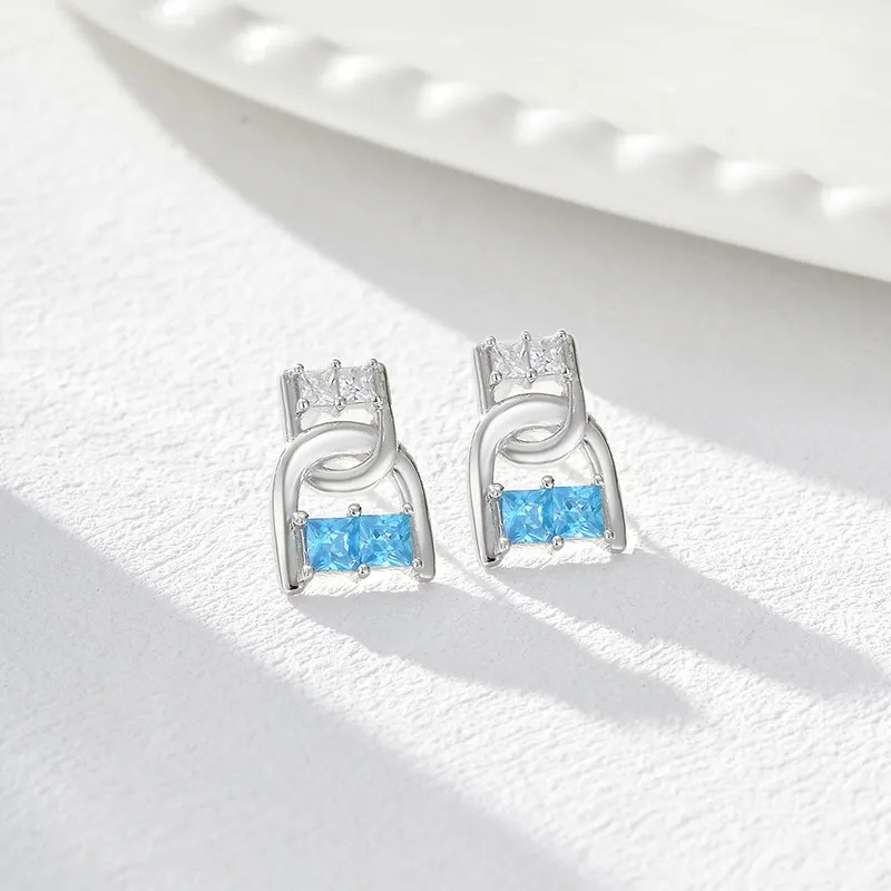 OGDAID S925 Silver Stud Earrings Women's-4