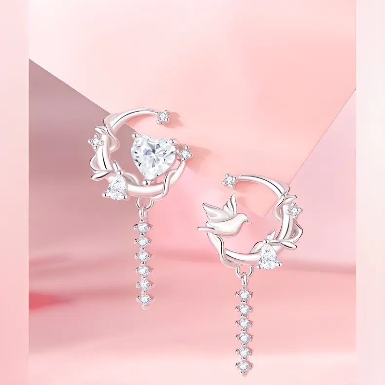 OGDAID S925 Silver Earrings Women's-2