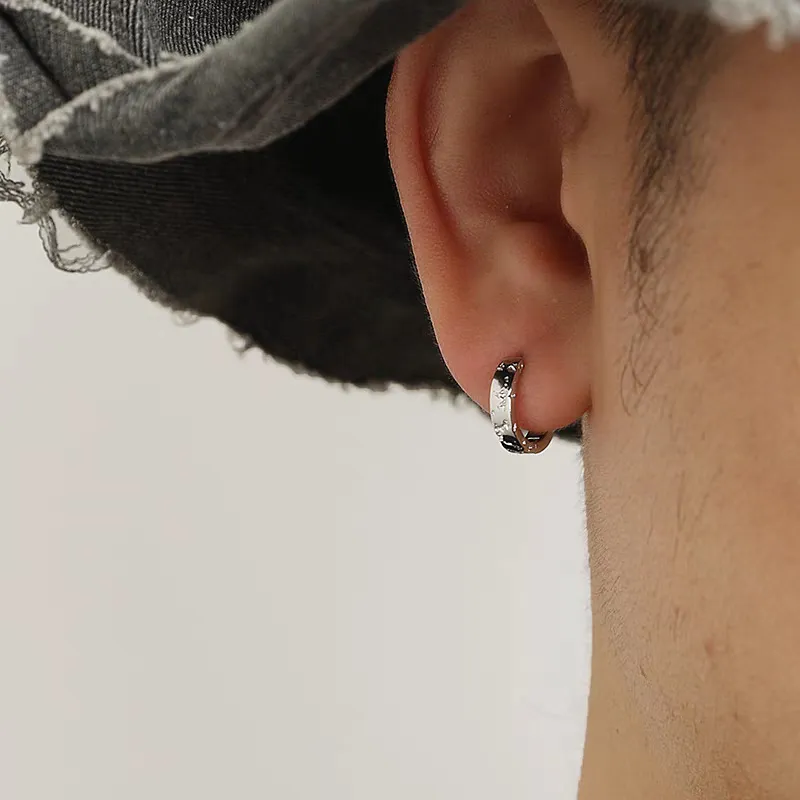 OGDAID S925 Silver Earrings Men's-3