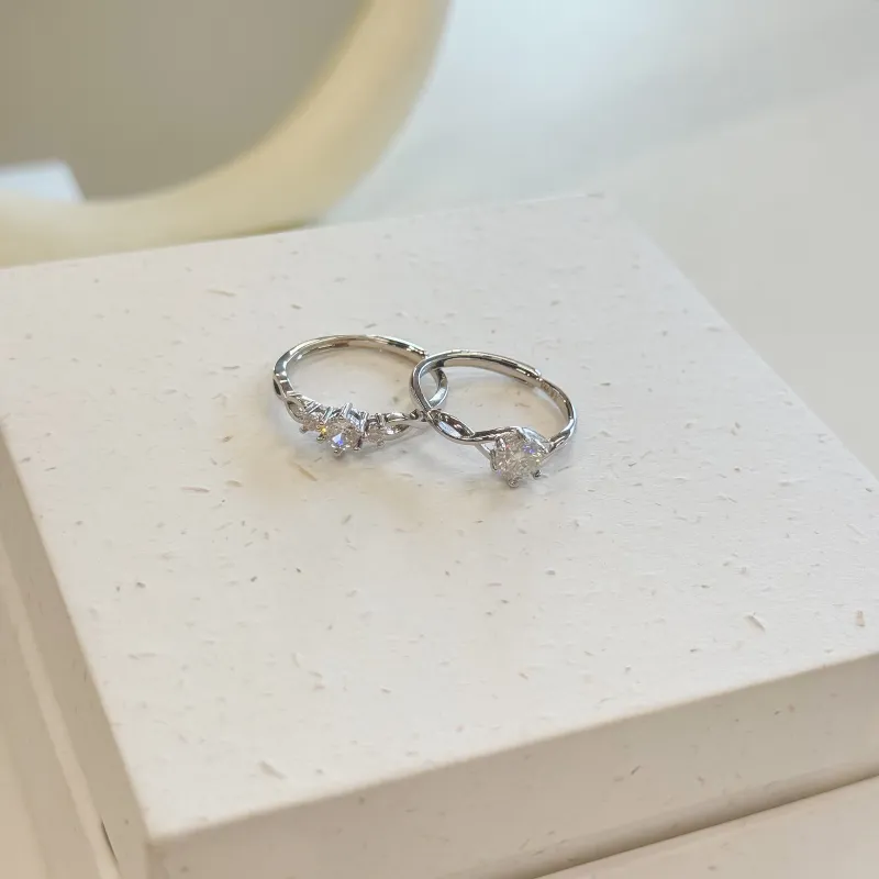 Onakiiko S999 Fine Silver Ring Gift Box Set Women's-6