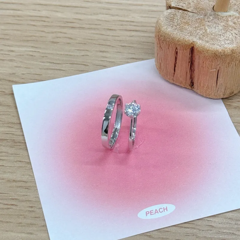 Onakiiko S999 Fine Silver Ring Pair Unisex-2
