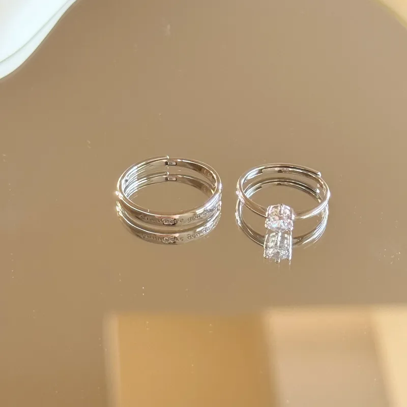 Onakiiko S999 Fine Silver Ring Pair Unisex-3