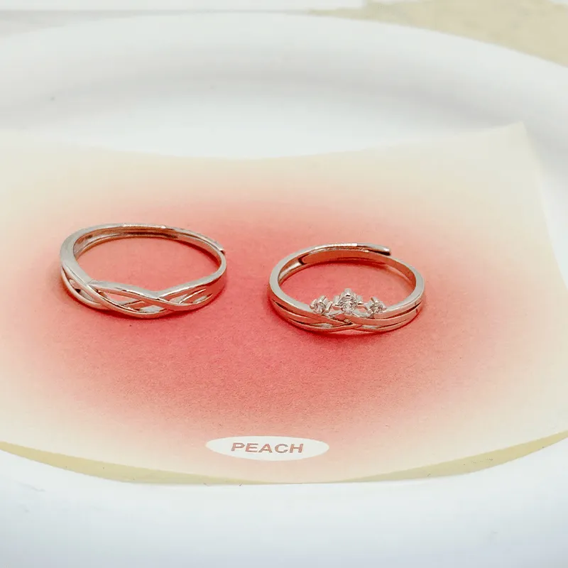 Onakiiko S925 Silver Ring Pair Unisex Gifts-3