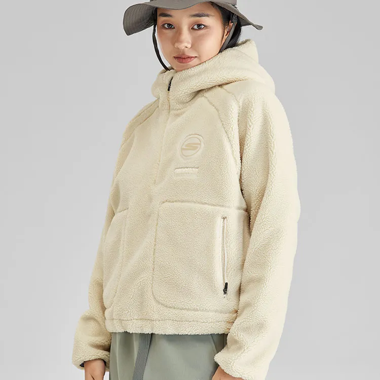 Skechers Velvet feel Coat Women's Pearl White-4