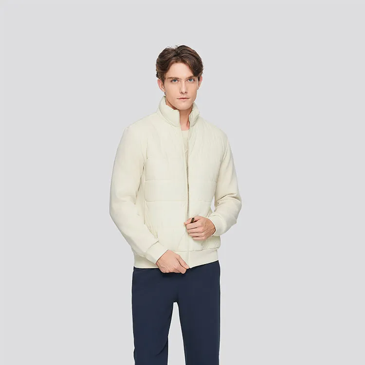 Skechers Yazhuan Series Jackets Coats Men's Almond Milk White-3