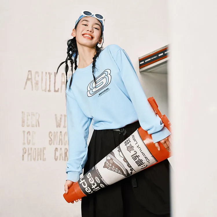 Skechers Colorful Sweatshirt Unisex Air Blue-3