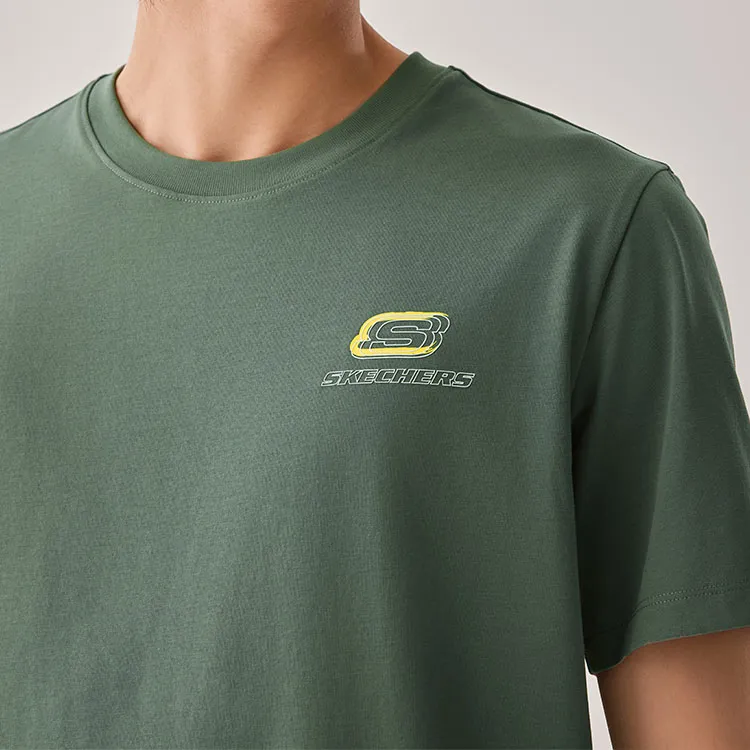 Skechers Sports Life Collection T Shirt Unisex Agave Green-2