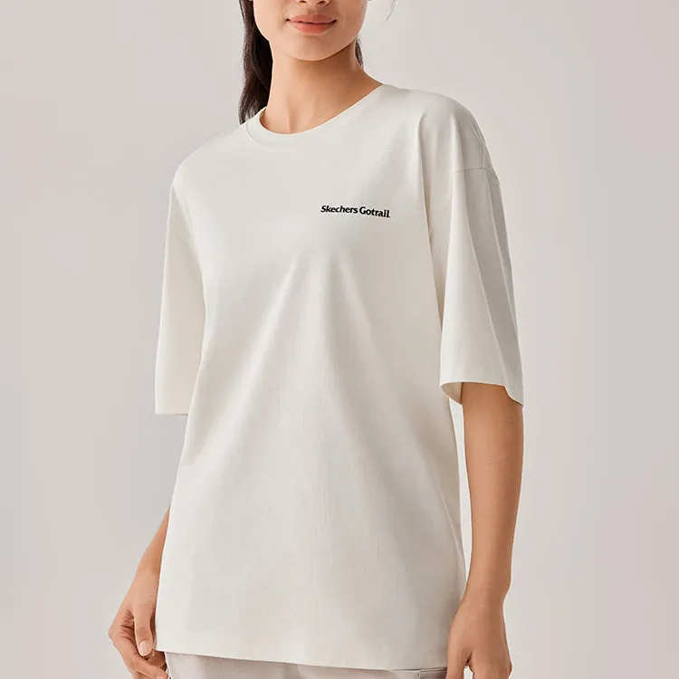 Skechers T Shirt Unisex Marshmallow White-2