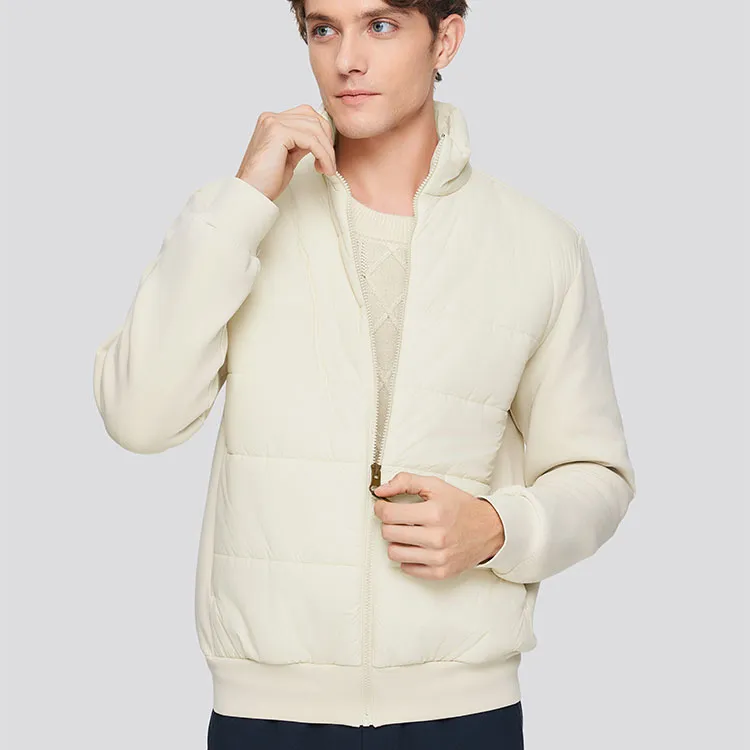 Skechers Yazhuan Series Jackets Coats Men's Almond Milk White-4