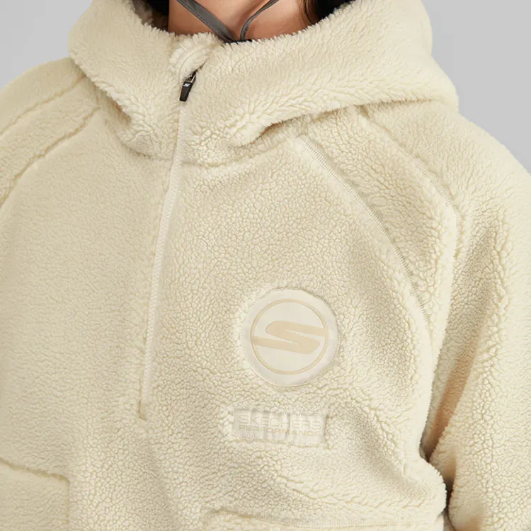 Skechers Velvet feel Coat Women's Pearl White-7