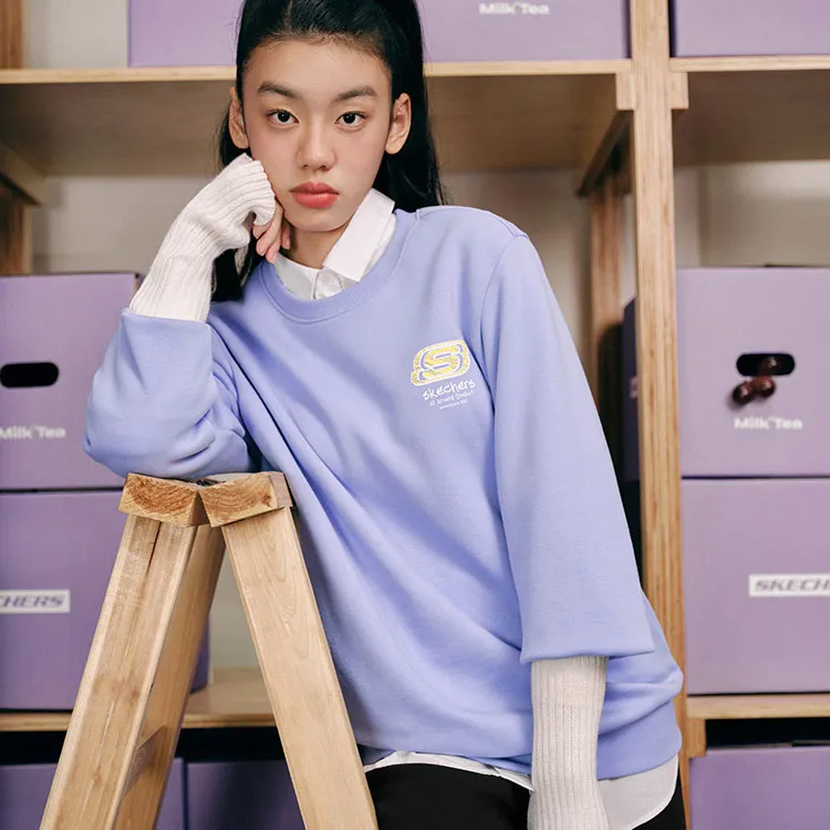 Skechers Colorful Sweatshirt Unisex Sweet Lavender-5