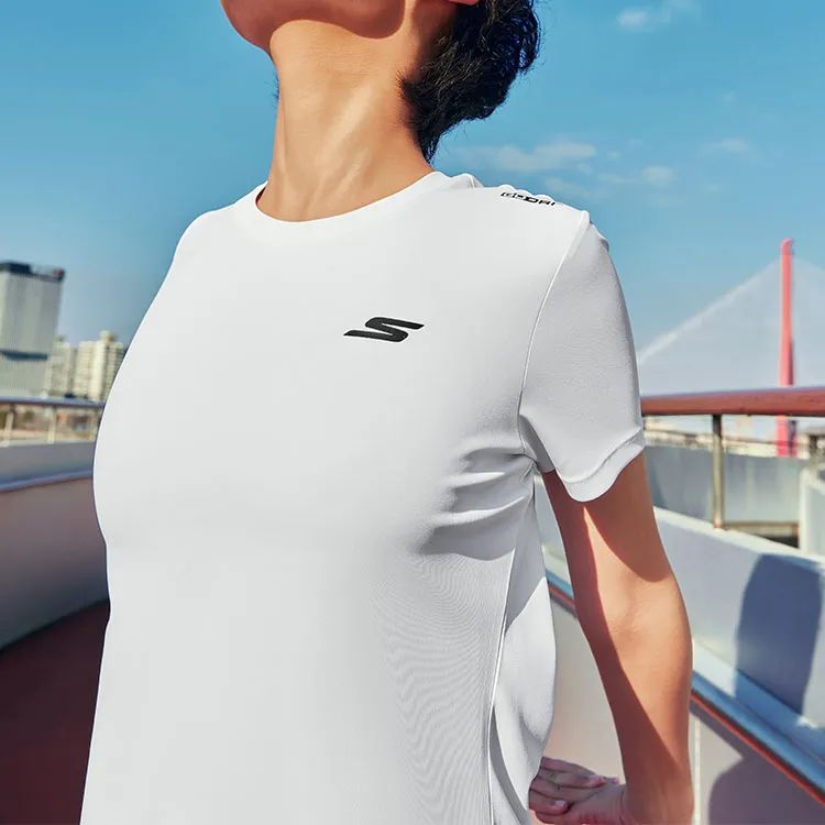 Skechers Comfort Technology Series T Shirt Women's Bright White-2