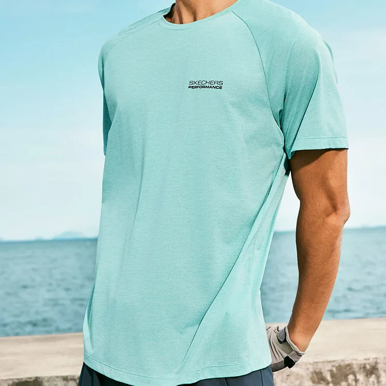 Skechers Comfortable Tech Cooling Collection T Shirt Men's Aqua Green-2