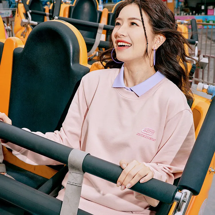Skechers Sweatshirt Unisex Pink Peach Blossom-2