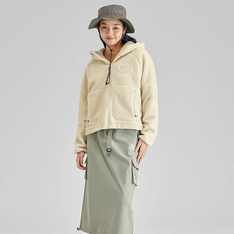 Skechers Velvet feel Coat Women's Pearl White-3