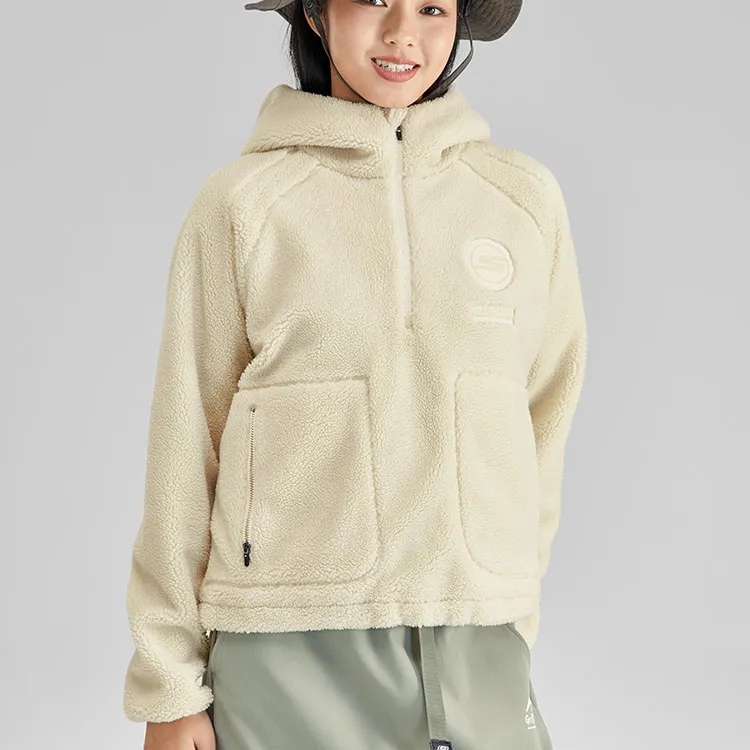 Skechers Velvet feel Coat Women's Pearl White-5