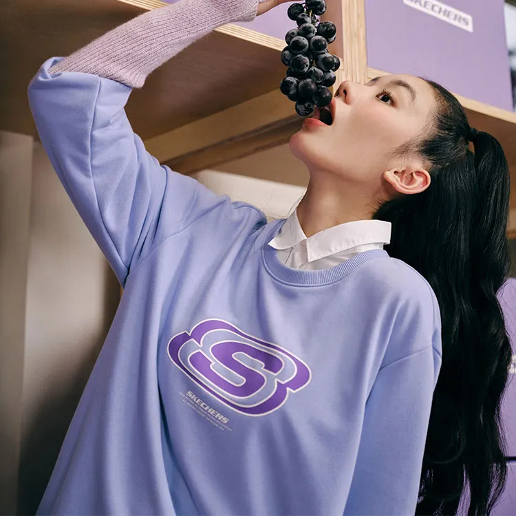 Skechers Colorful Sweatshirt Unisex Sweet Lavender-4