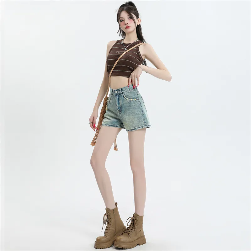 ST&SAT Denim Shorts Women's Moonlight Blue-2