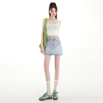 ST&SAT Denim Short Skirts Women's