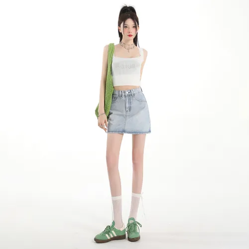 ST&SAT Denim Short Skirts Women's