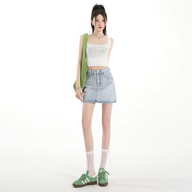 ST&SAT Denim Short Skirts Women's-0
