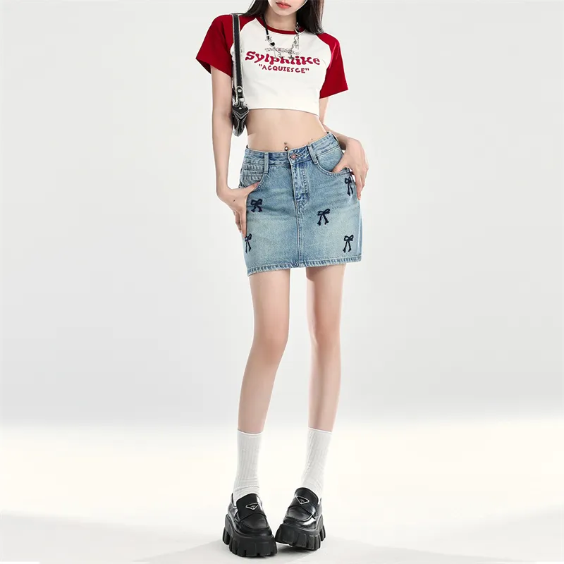 ST&SAT Denim Short Skirts Women's-3