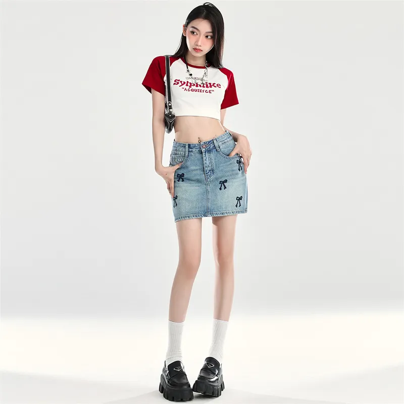 ST&SAT Denim Short Skirts Women's-2