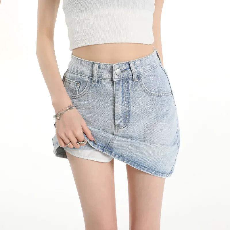 ST&SAT Denim Short Skirts Women's-2