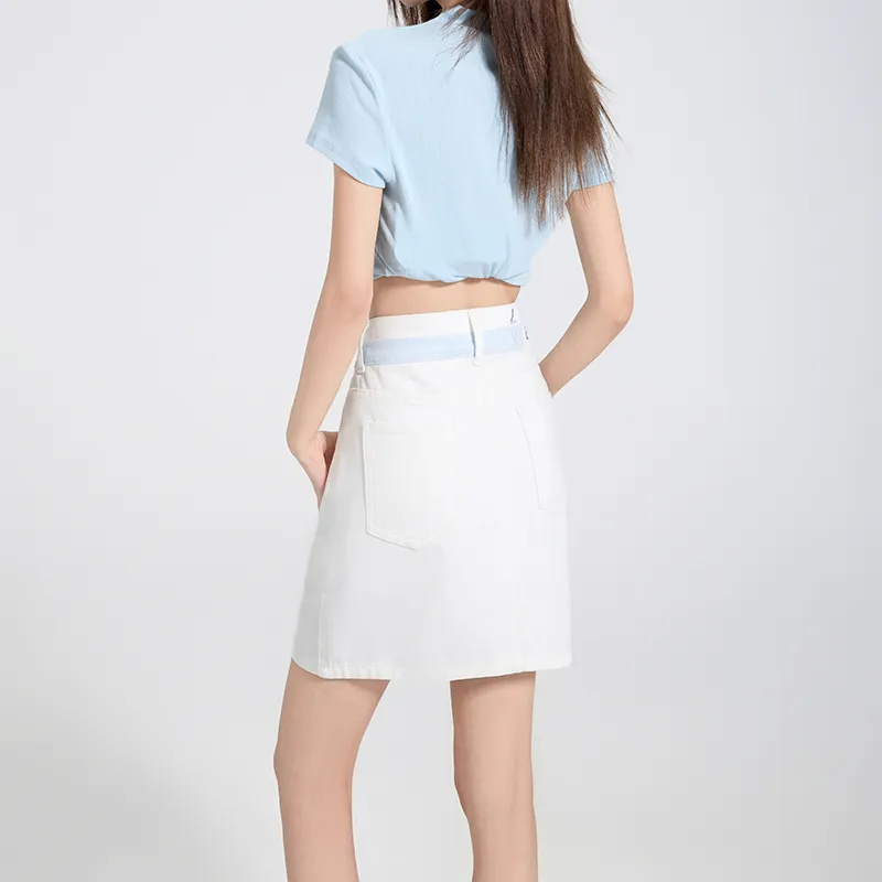 ST&SAT Denim Short Skirts Women's-5