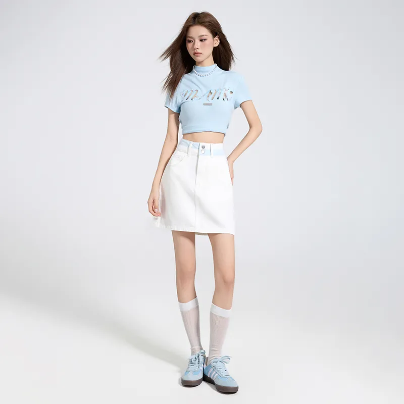 ST&SAT Denim Short Skirts Women's-1