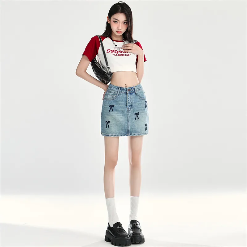 ST&SAT Denim Short Skirts Women's-6