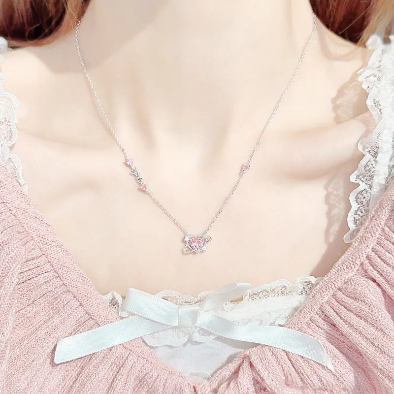 LUCKY ZHY S925 Silver Necklaces Women's-2