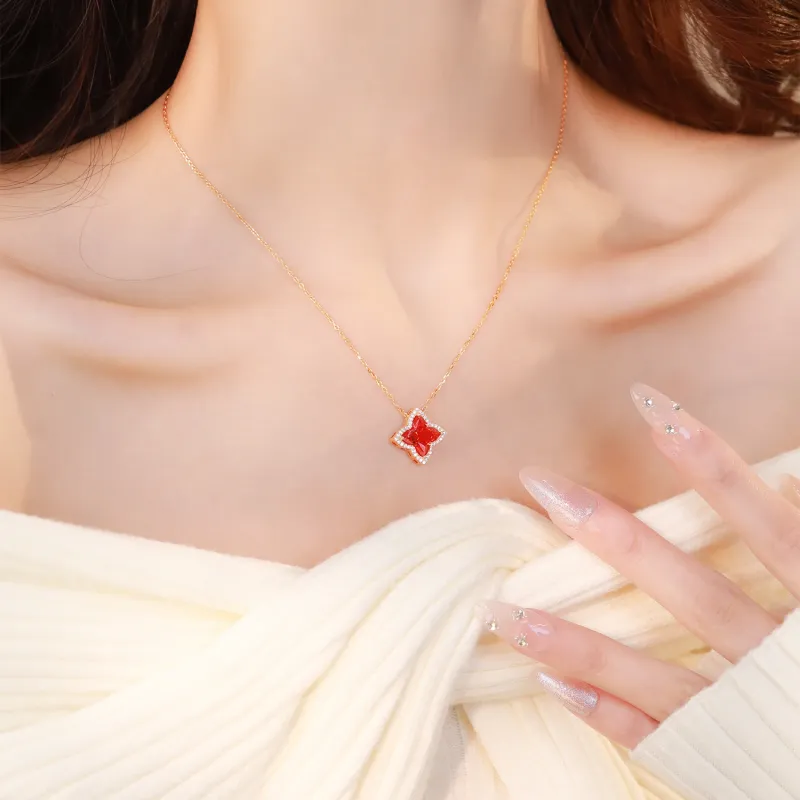 LUCKY ZHY S925 Silver Necklaces Women's-5