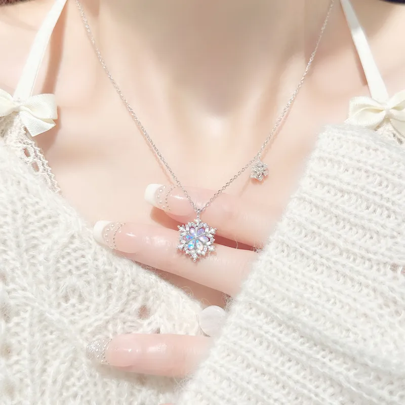 LUCKY ZHY S925 Silver Necklaces Women's-4