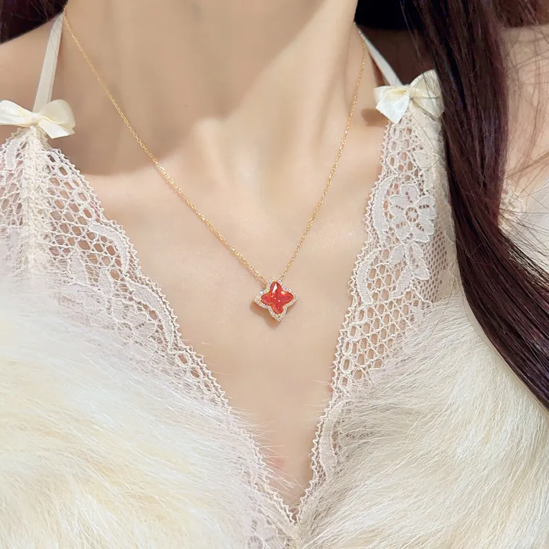 LUCKY ZHY S925 Silver Necklaces Women's-7