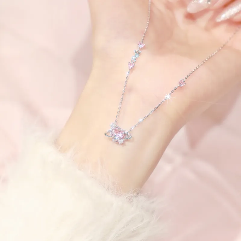 LUCKY ZHY S925 Silver Necklaces Women's-4