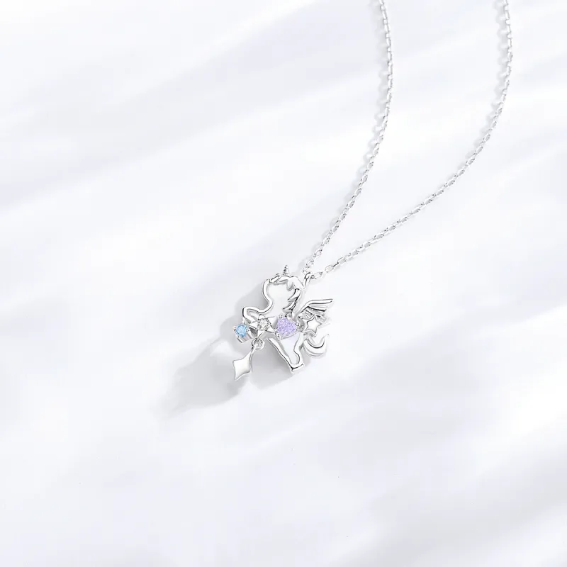 LUCKY ZHY 925 Sterling Silver Necklaces Women's-2