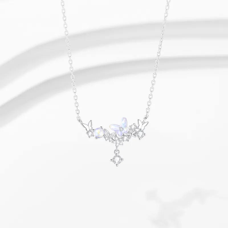 LUCKY ZHY S925 Silver Necklaces Women's-2