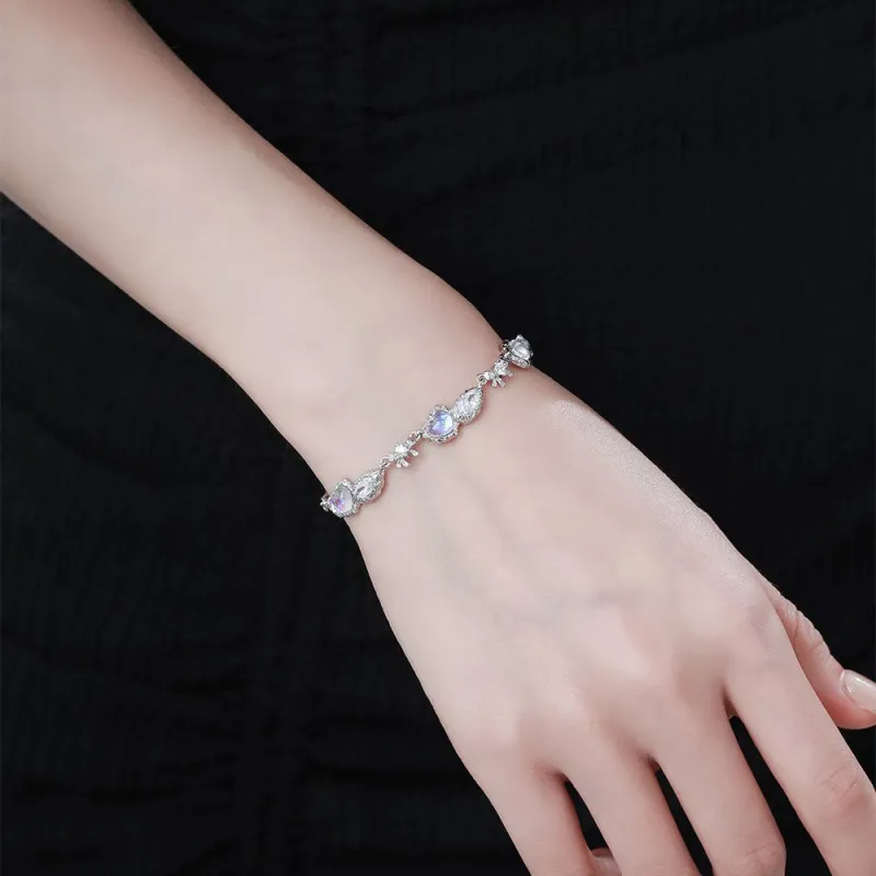 LUCKY ZHY White Gold Plated Copper Bracelets Women's-3