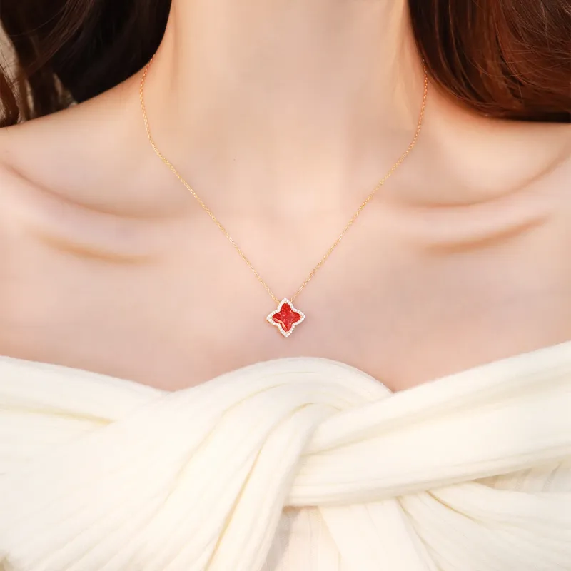 LUCKY ZHY S925 Silver Necklaces Women's-3