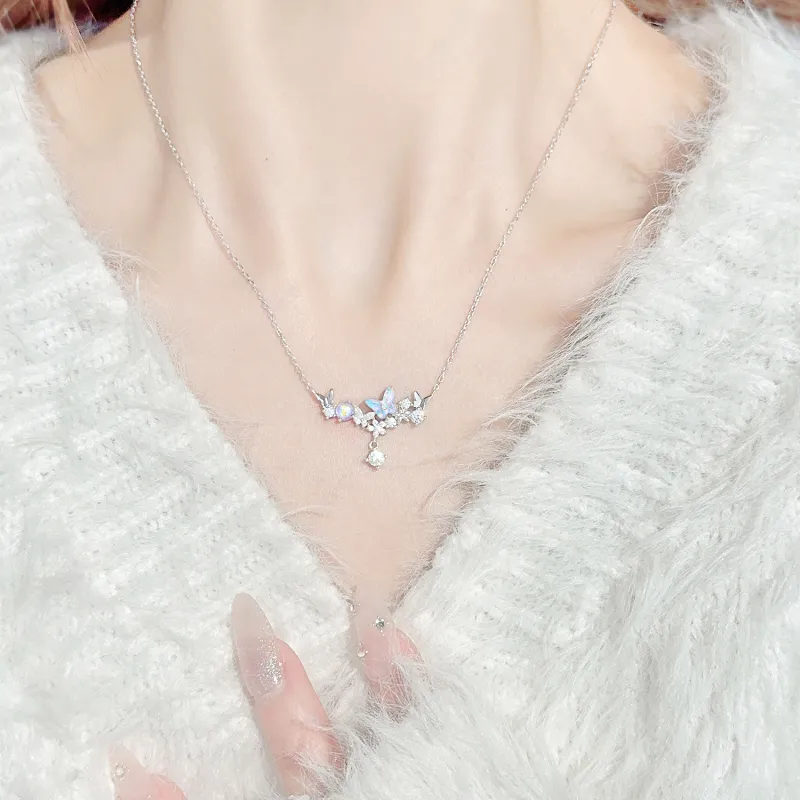 LUCKY ZHY S925 Silver Necklaces Women's-5