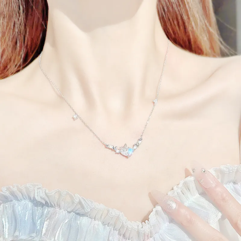 LUCKY ZHY S925 Silver Necklaces Women's-4