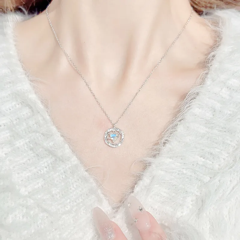 LUCKY ZHY S925 Silver Necklaces Women's-5