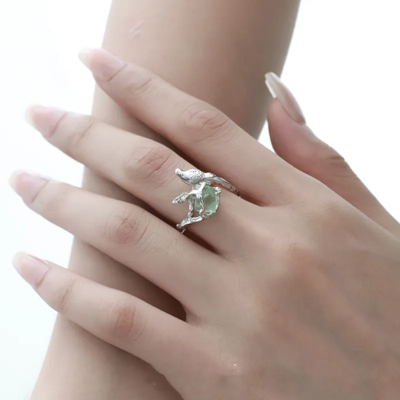 LUCKY ZHY S925 Silver Rings Women's-5