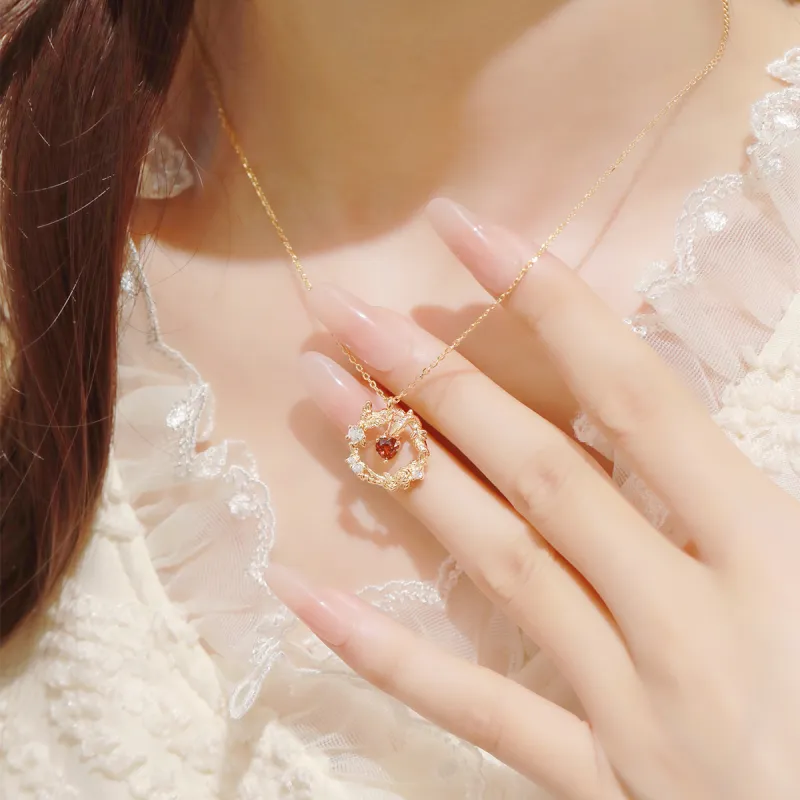 LUCKY ZHY S925 Silver Necklaces Women's-3