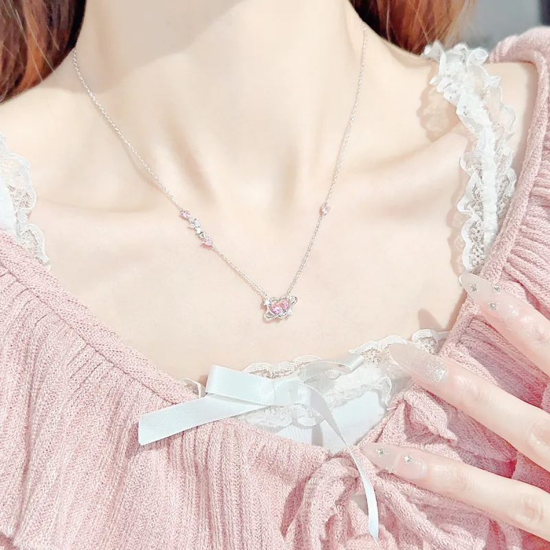 LUCKY ZHY S925 Silver Necklaces Women's-3